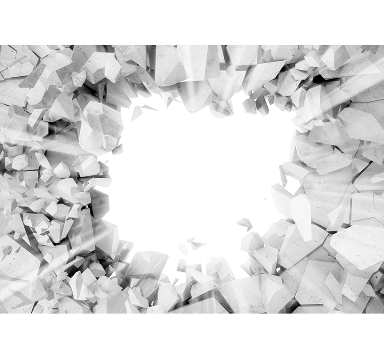 3d 壁画 壊れたコンクリートの質感 - TENSTICKERS