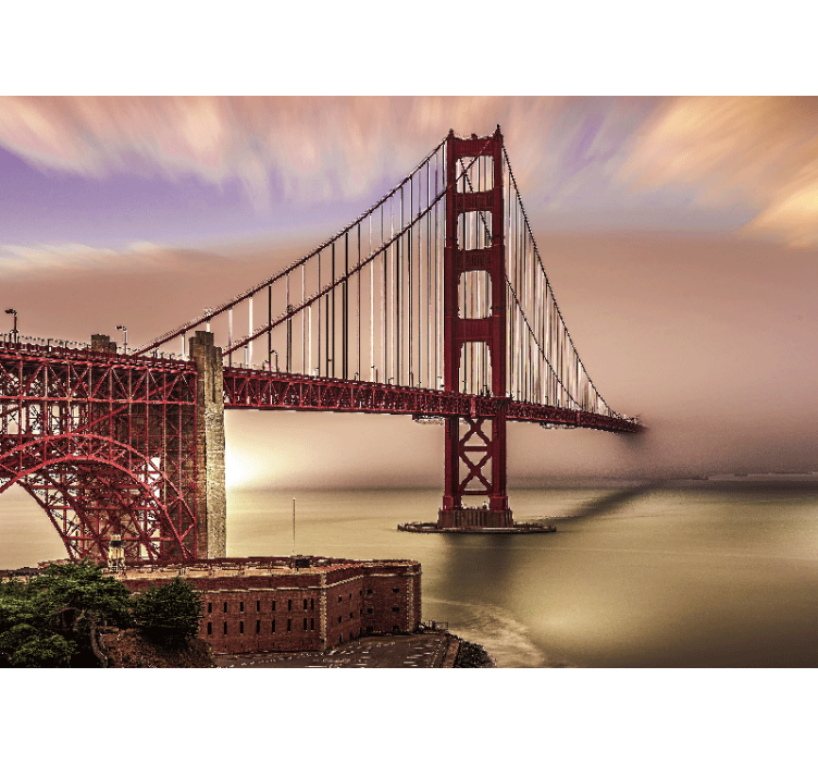 黄金の門の霧の壁の壁画 - TENSTICKERS