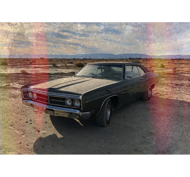 車 壁画 クラシックカーのノスタルジア - TENSTICKERS