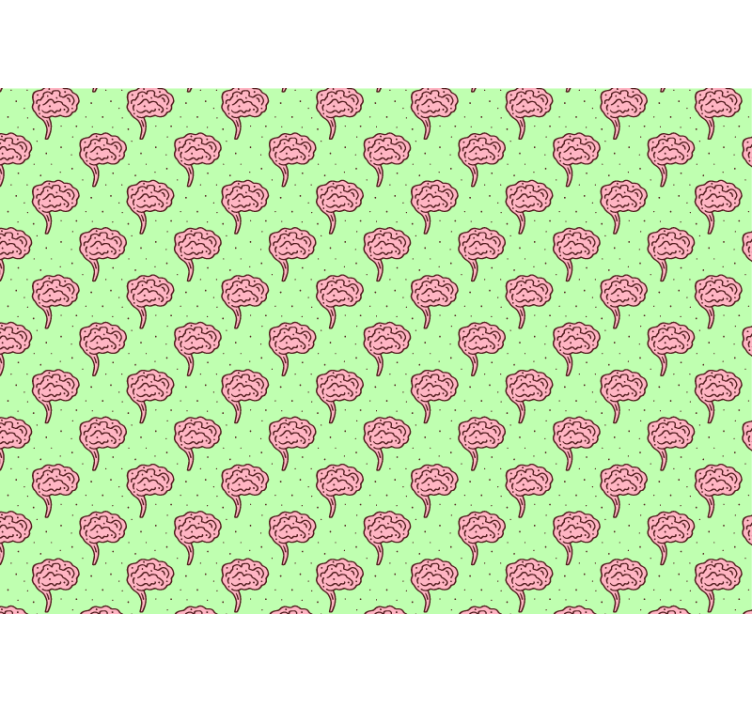 他の花壁の壁画 様式化された脳の花 - TENSTICKERS