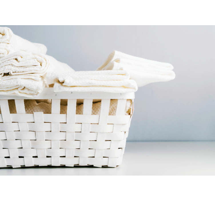 浴室 壁画 エレガントなタオルバスケット - TENSTICKERS