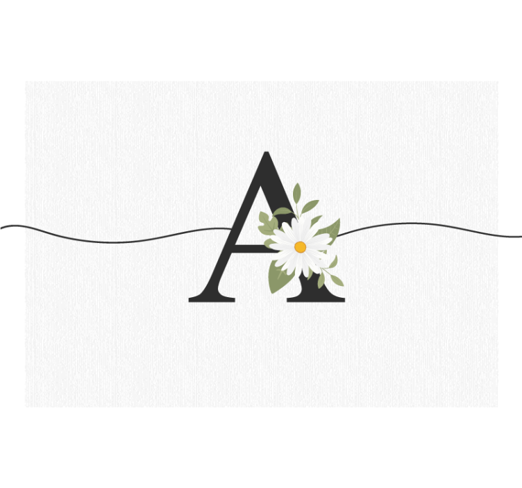 ティーンエイジャー 壁画 名前のイニシャルとデイジー - TENSTICKERS