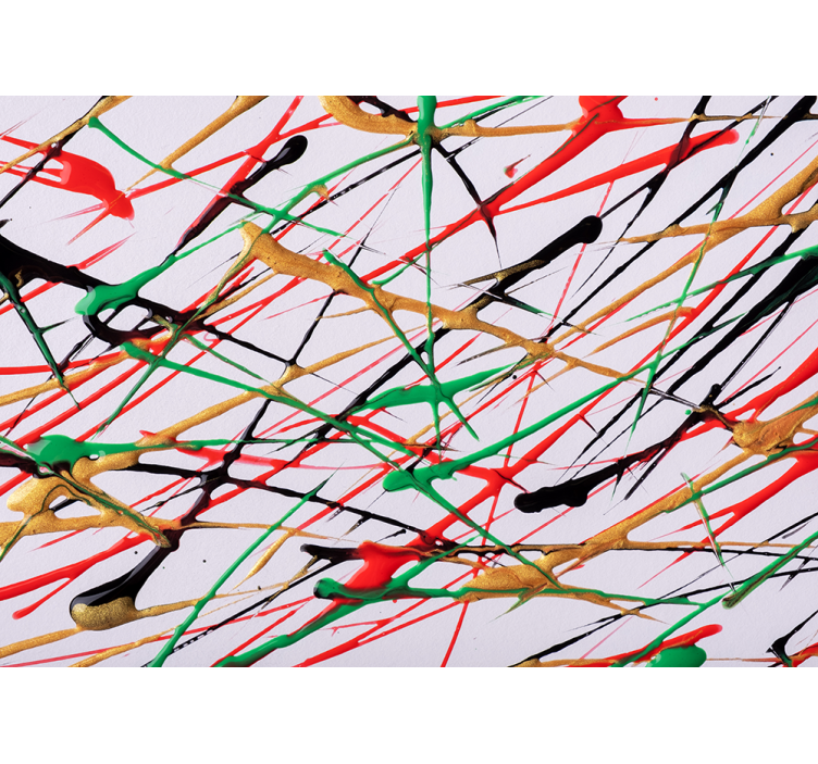 抽象的な壁の壁画エネルギッシュな筆致 - TENSTICKERS