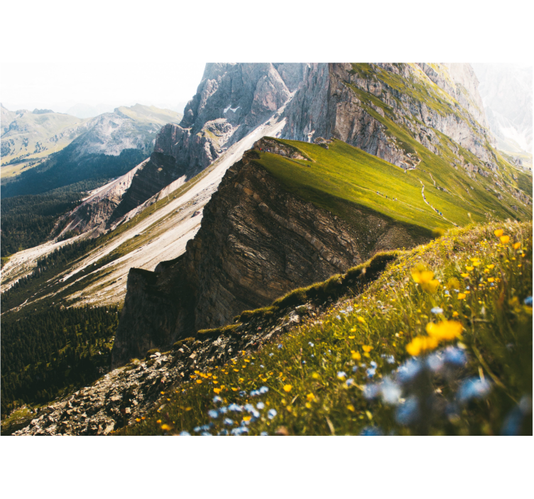 風景壁壁画山岳地帯 - TENSTICKERS