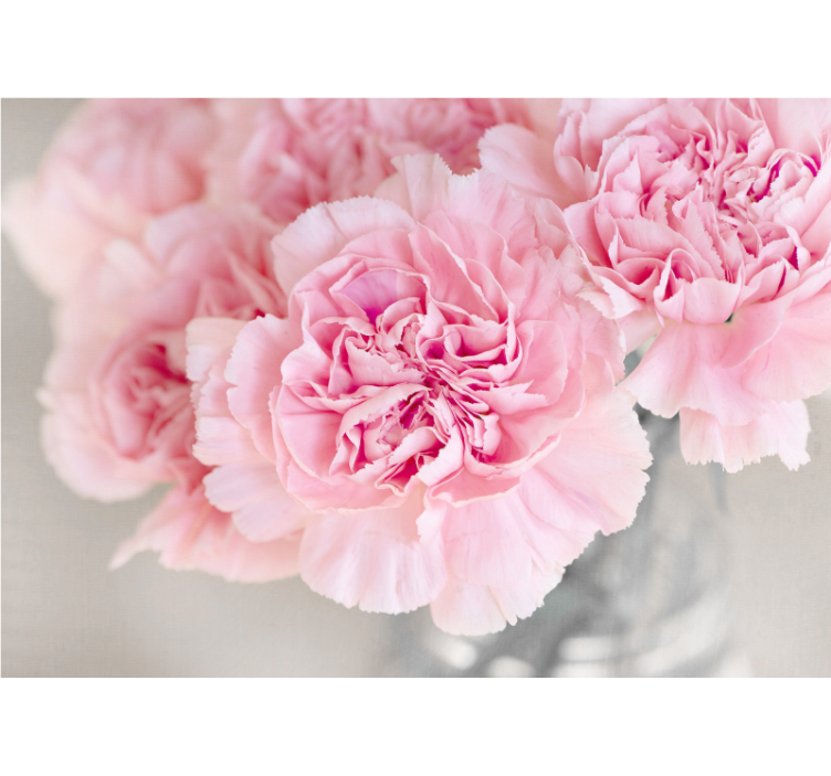 花 柄 壁画 可愛らしいピンクの花々 - TENSTICKERS