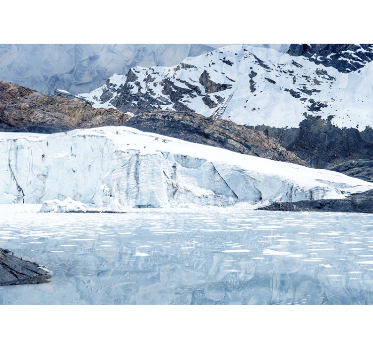 山 壁画 雄大な氷河の山脈 - TENSTICKERS