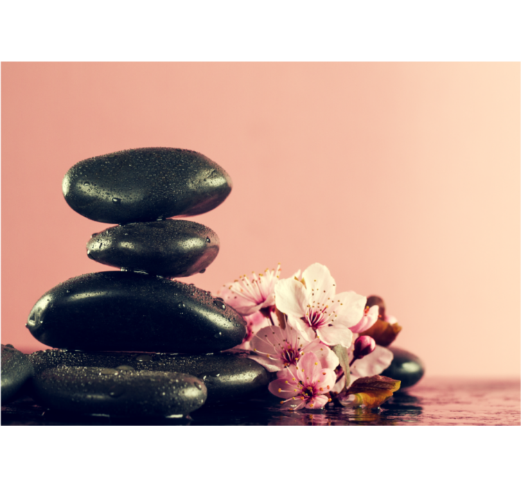 禅 壁画 小石の静けさ - TENSTICKERS