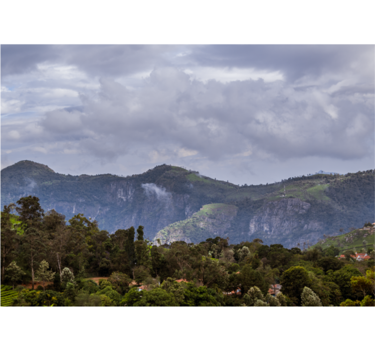 風景壁壁画穏やかな山の景色 - TENSTICKERS