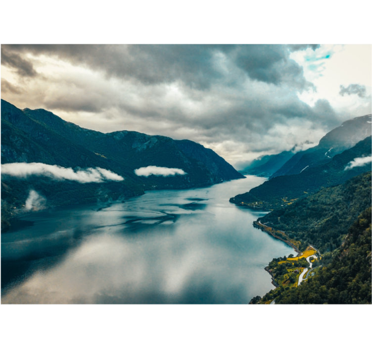 風景壁壁画山湖の鏡 - TENSTICKERS