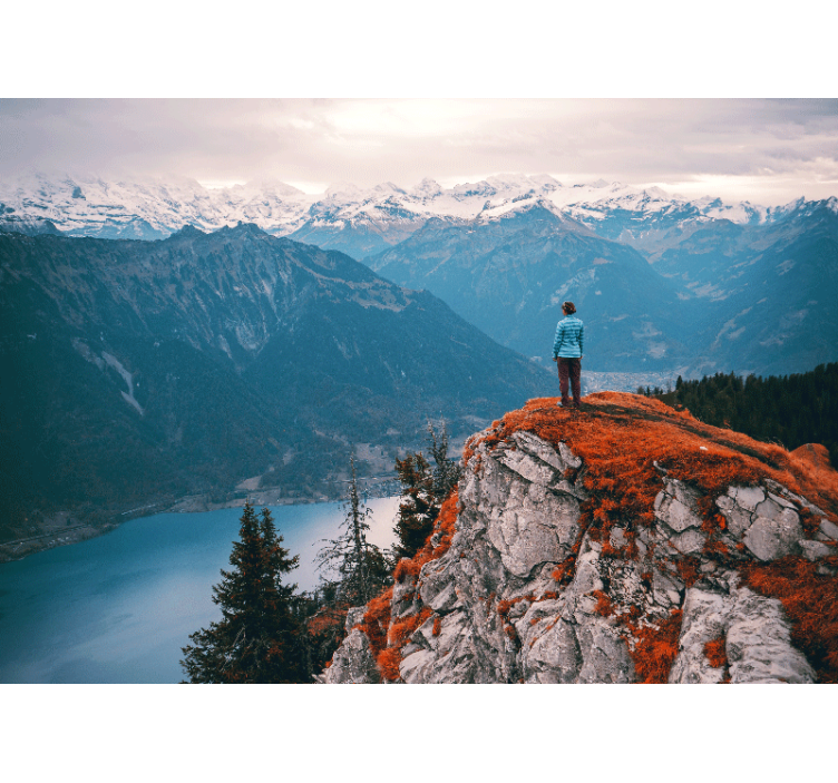 風景壁壁画山の景色の静けさ - TENSTICKERS