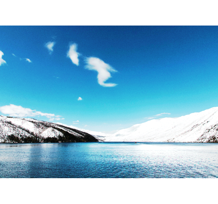 風景壁壁画雪に覆われた山々 - TENSTICKERS