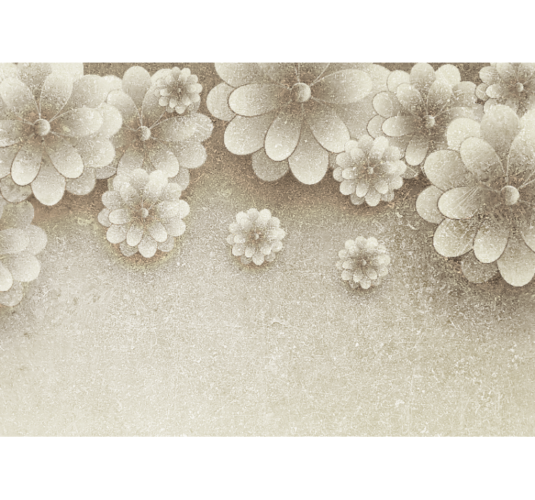 花 柄 壁画 エレガントなフローラル要素 - TENSTICKERS