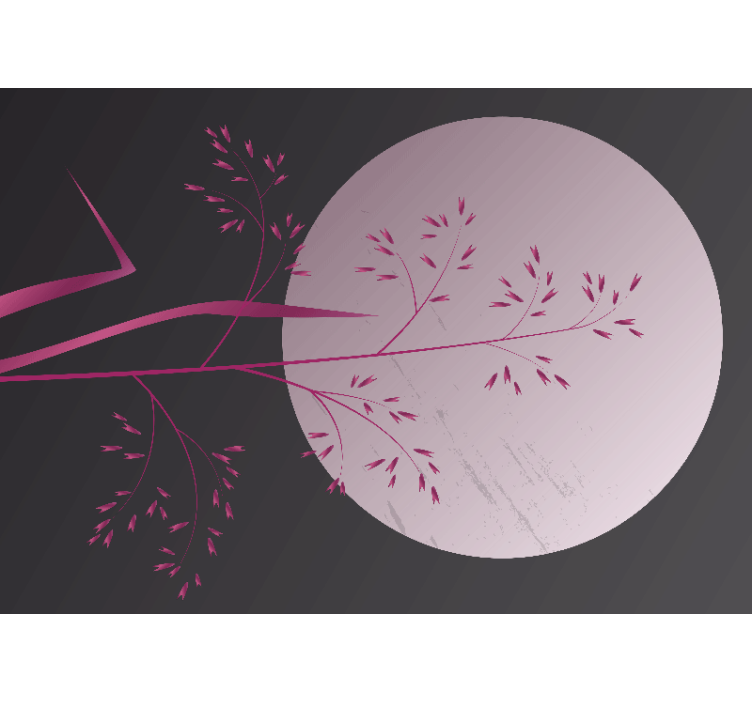 禅環境 壁画 穏やかな植物模様 - TENSTICKERS