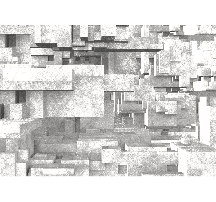 抽象的な壁の壁画幾何学的構造層 - TENSTICKERS