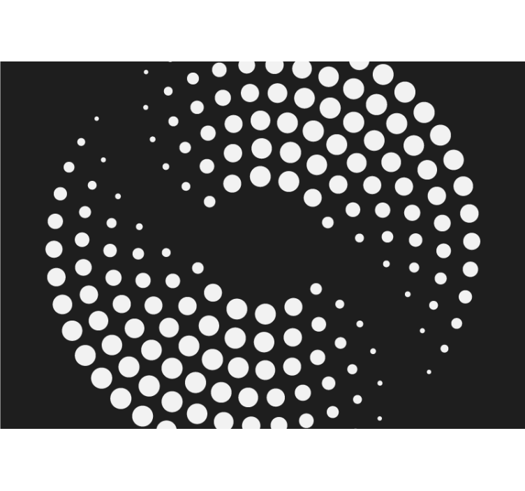 その他の壁面壁画 ダイナミックホワイトドットデザイン - TENSTICKERS