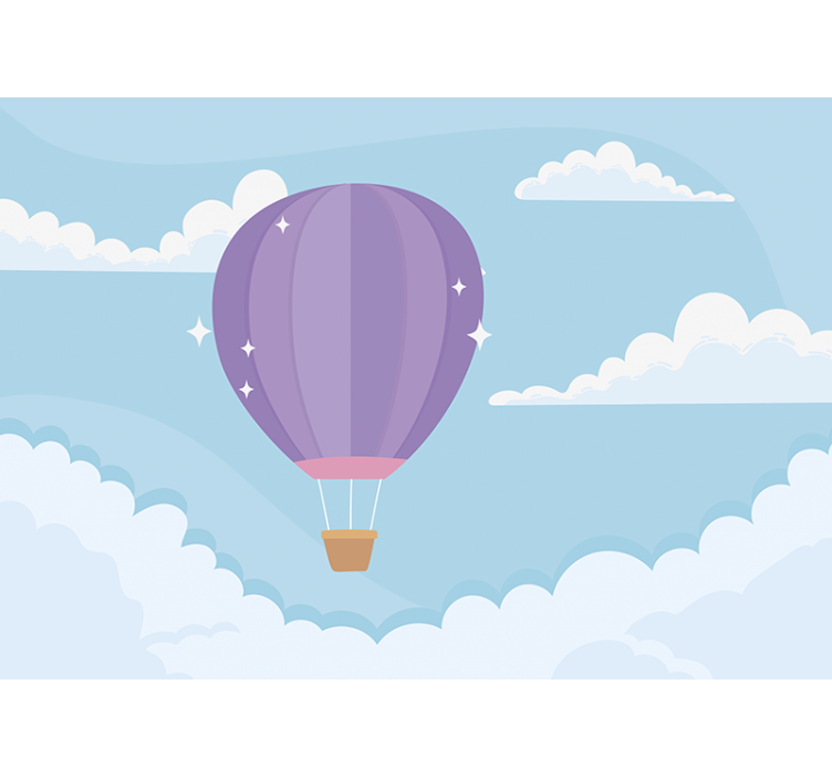 子供の寝室 壁画 楽しい熱気球 - TENSTICKERS