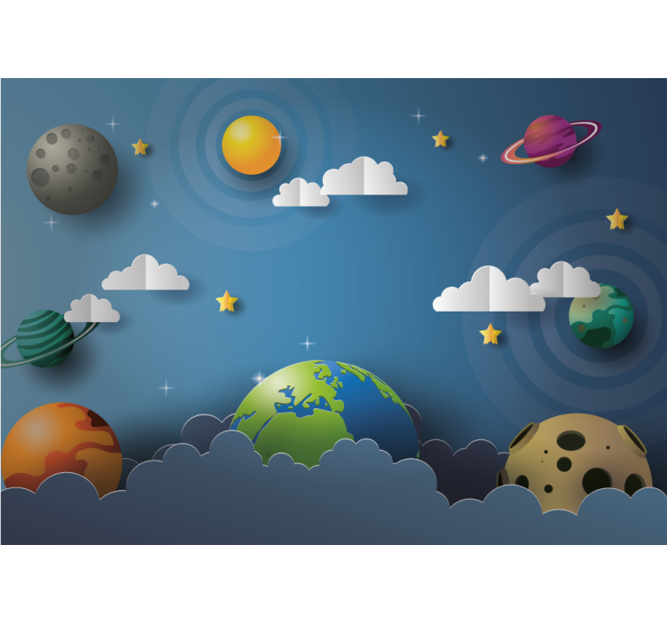 ファンタジー壁画宇宙の夢の風景 - TENSTICKERS