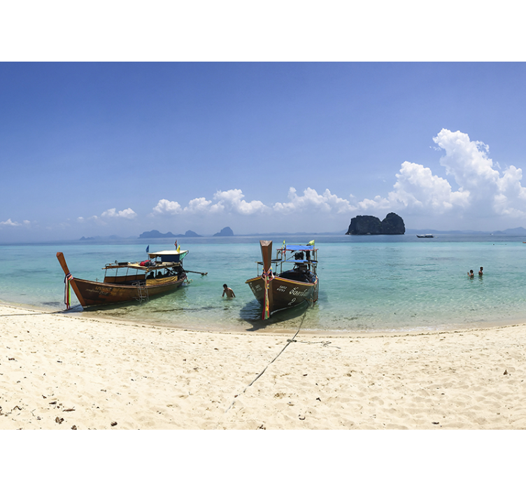 風景壁壁画トロピカルビーチシーン - TENSTICKERS