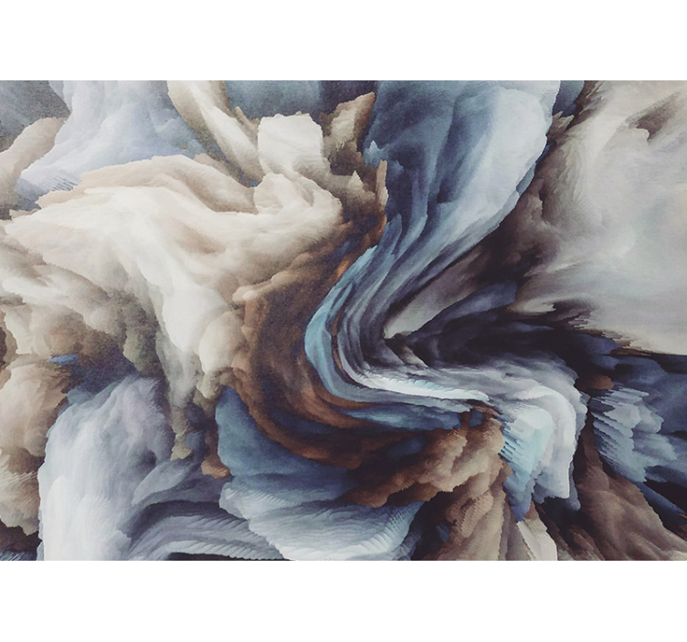 抽象的な壁の壁画 渦巻くテクスチャーパターン - TENSTICKERS