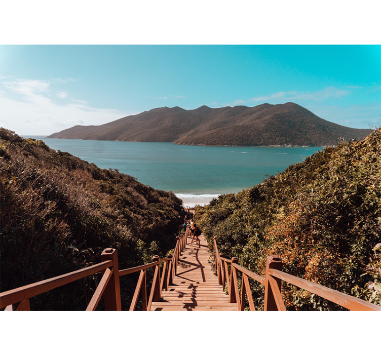 風景壁壁画穏やかな海の小道 - TENSTICKERS