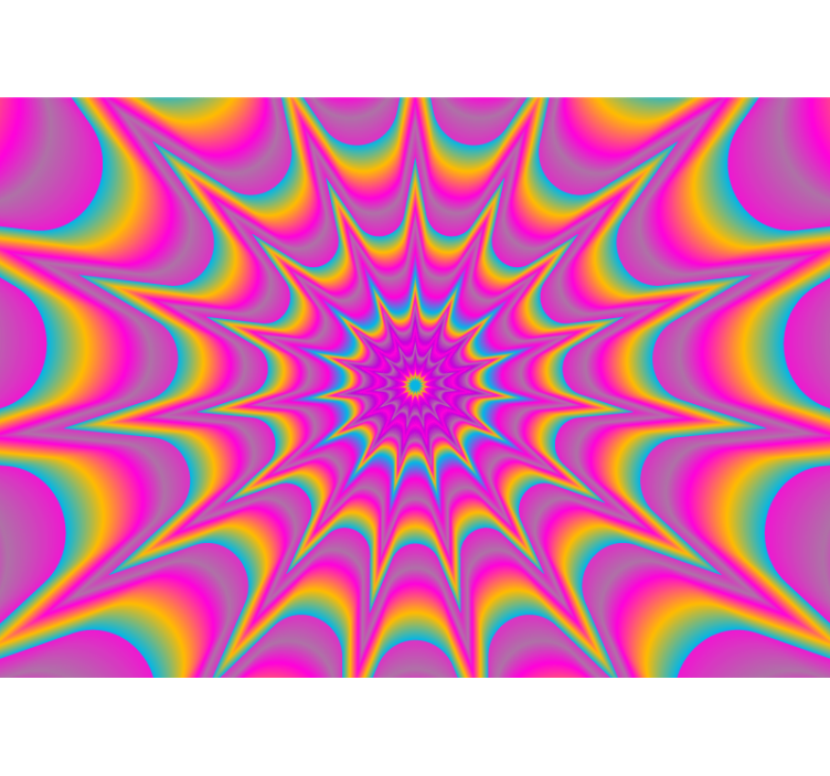 抽象的な壁の壁画催眠的に放射するパターン - TENSTICKERS