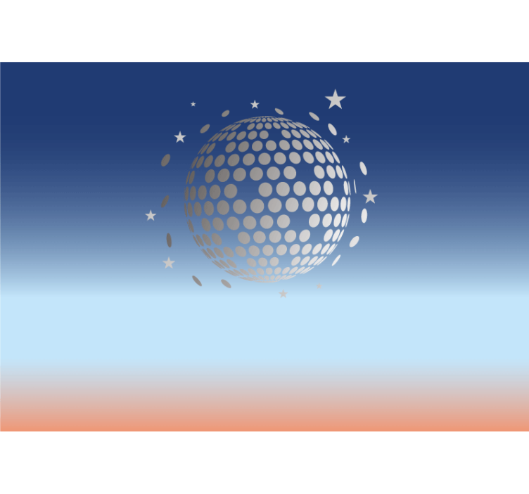 音楽 壁の壁画 ディスコボールデザイン - TENSTICKERS