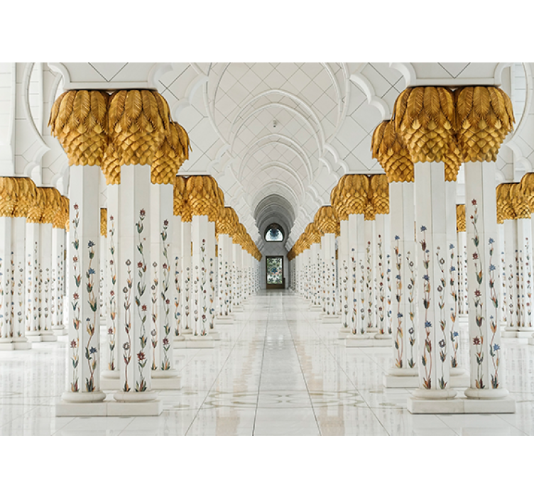 アフリカ風の壁画壮大な柱の玄関 - TENSTICKERS