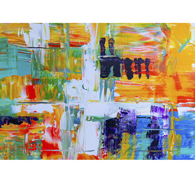 美術 壁紙 鮮やかな抽象的な構成 - TENSTICKERS