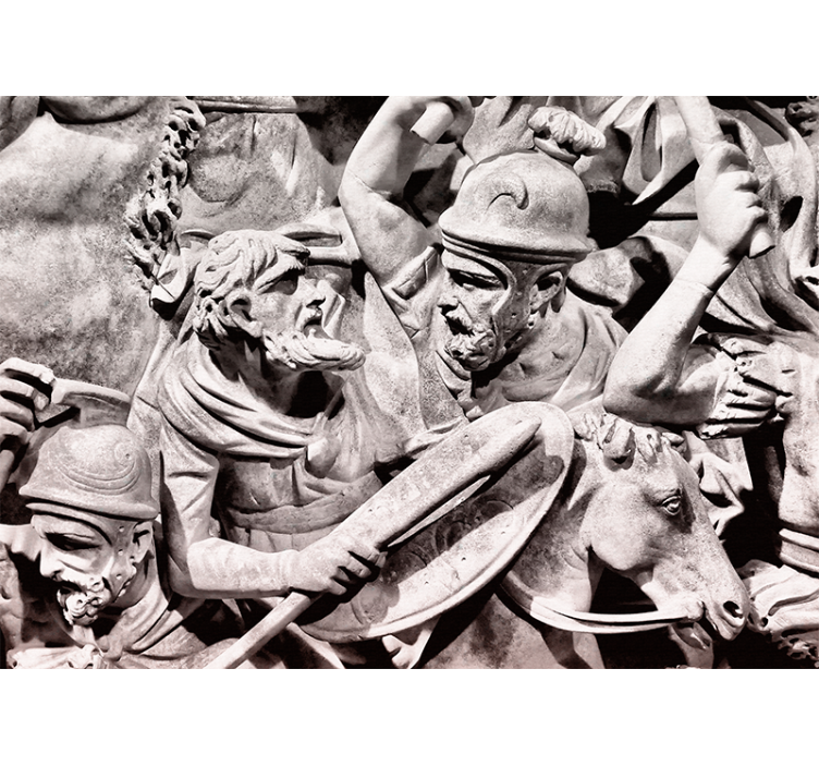 クラシックアート 壁の壁画 古代の戦闘シーン - TENSTICKERS