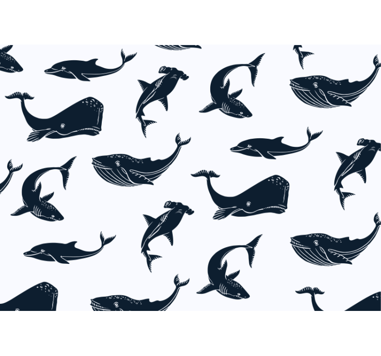 動物 壁画 海の生き物のモチーフ - TENSTICKERS