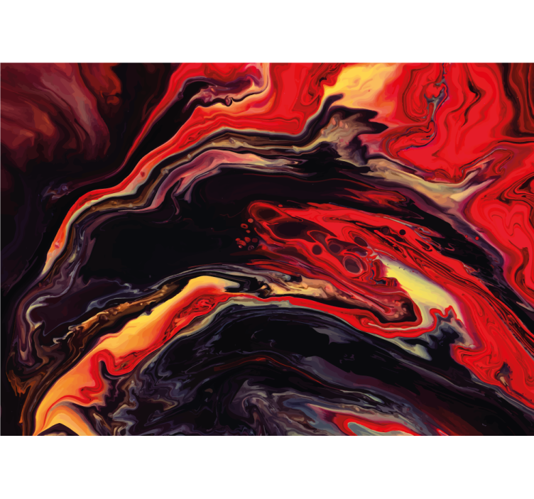 抽象的な壁の壁画ダイナミックな渦巻き模様 - TENSTICKERS