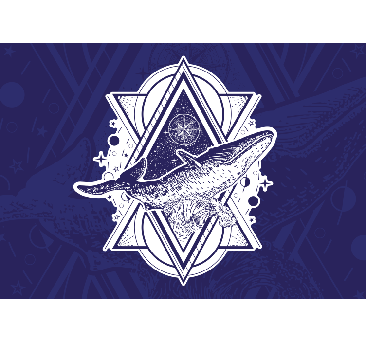 動物 壁画 雄大なクジラのデザイン - TENSTICKERS