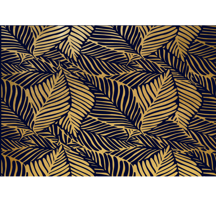 自然 壁画 詳細な葉の模様 - TENSTICKERS