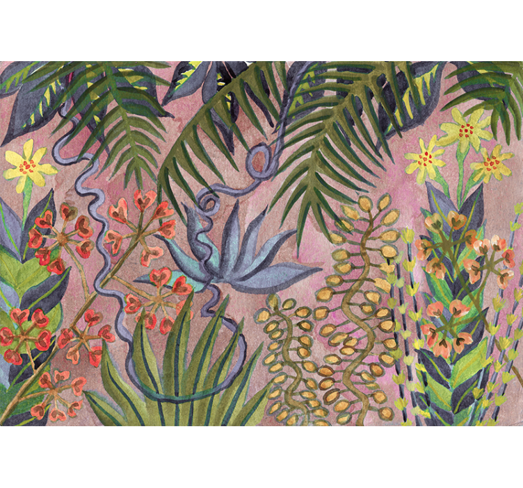 自然 壁画 トロピカルフローラディスプレイ - TENSTICKERS