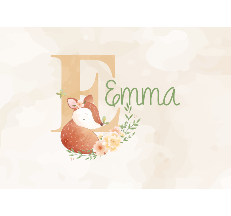 子供の寝室 壁画 パーソナライズドフォックスデザイン - TENSTICKERS