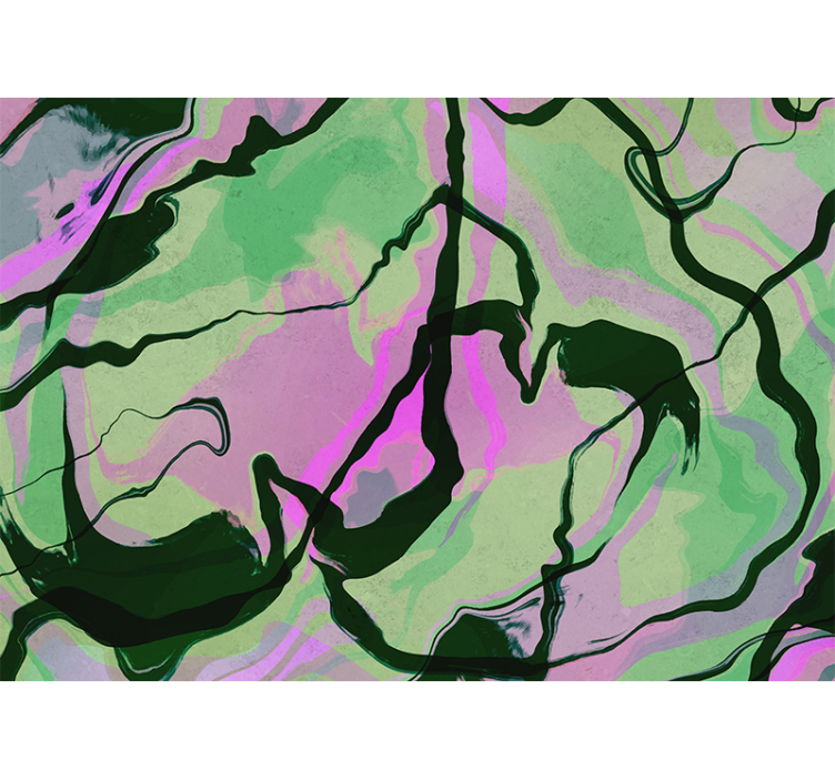 抽象的な壁の壁画有機的形状の構成 - TENSTICKERS