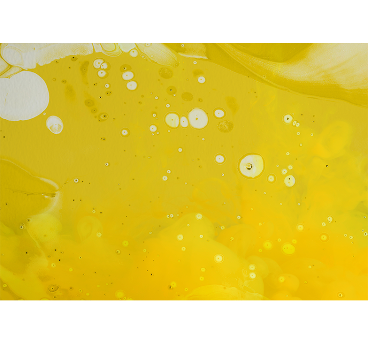 抽象的な壁の壁画渦巻く黄色のパターン - TENSTICKERS