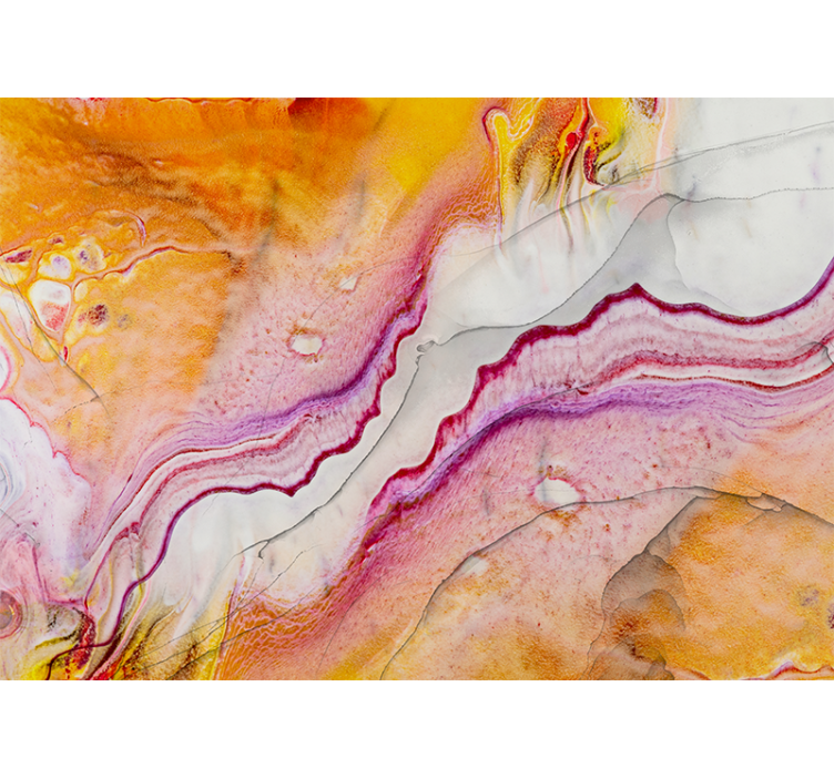 抽象的な壁の壁画 鮮やかな流れるパターン - TENSTICKERS