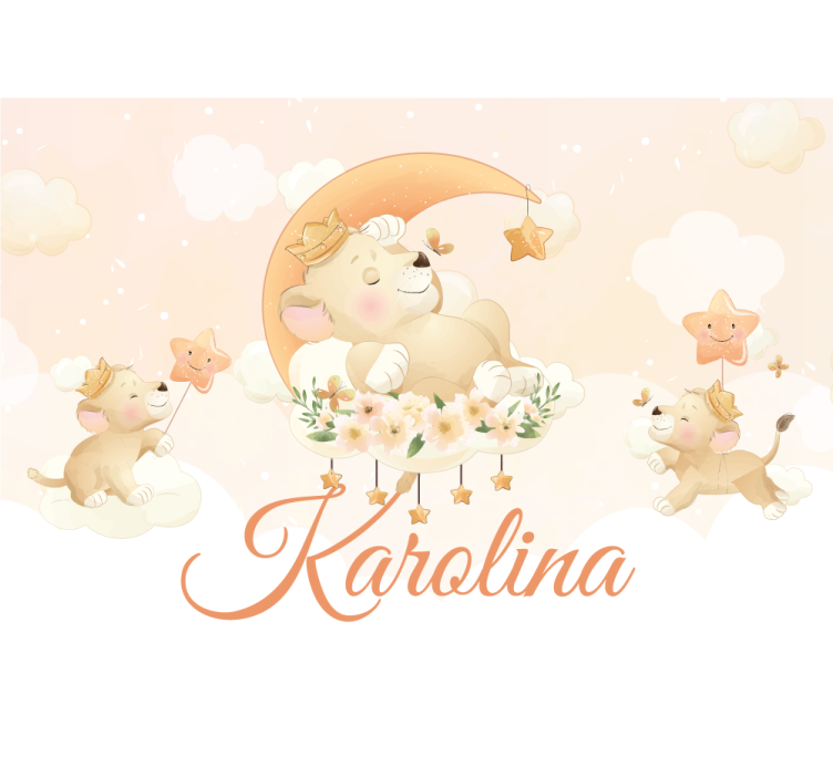 動物 壁画 夢のライオンのシーン - TENSTICKERS