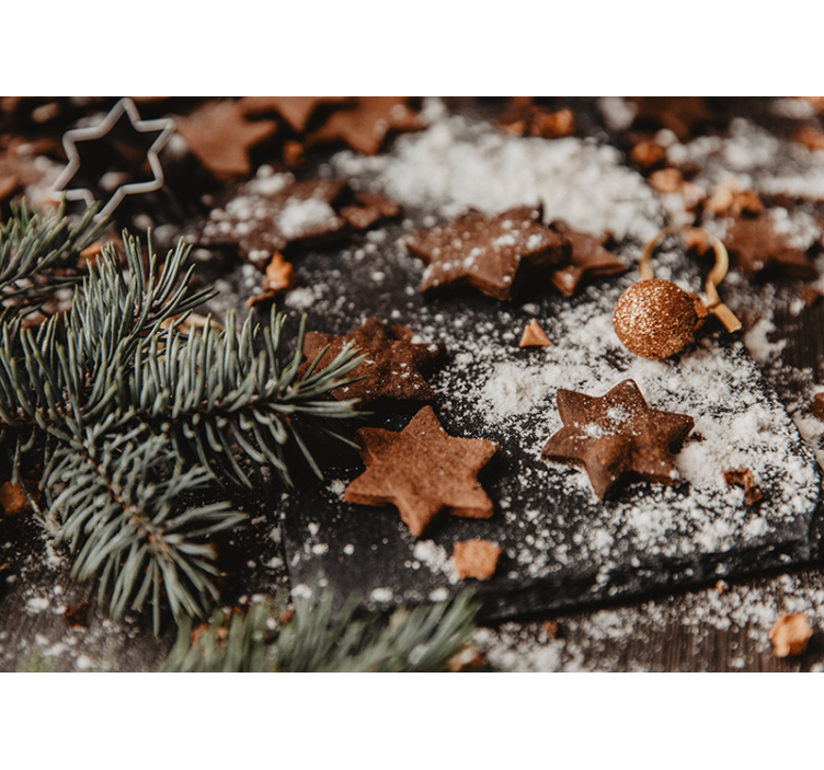 クリスマス 壁画 おしゃれなジンジャーブレッドスター - TENSTICKERS