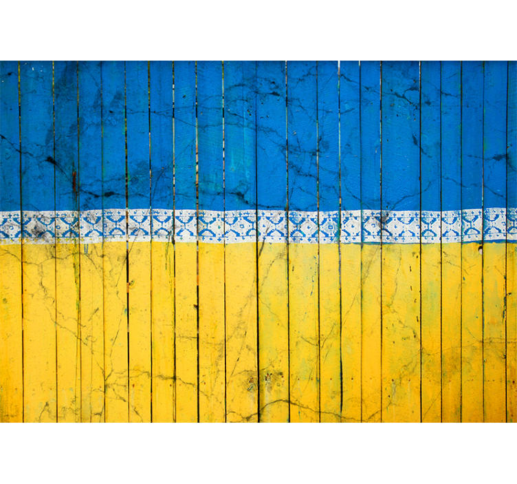 都市と国の壁の壁画木の板模様 - TENSTICKERS