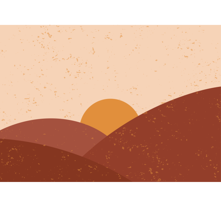 風景壁壁画夕暮れの山々の上 - TENSTICKERS