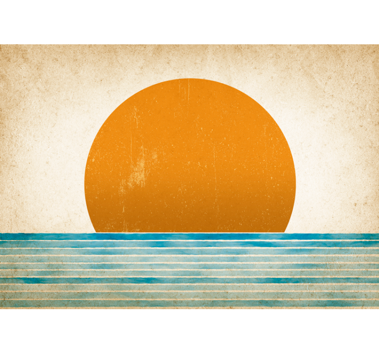 風景壁壁画水面に映る夕焼け - TENSTICKERS