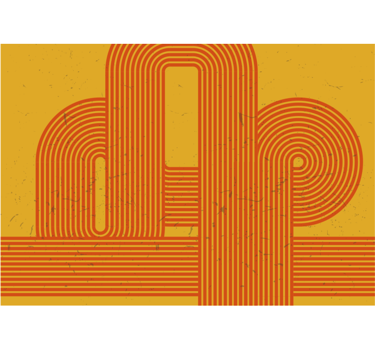 抽象的な壁の壁画曲線のラインパターン - TENSTICKERS