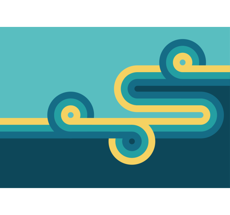 抽象的な壁の壁画アーチラインアレンジメント - TENSTICKERS