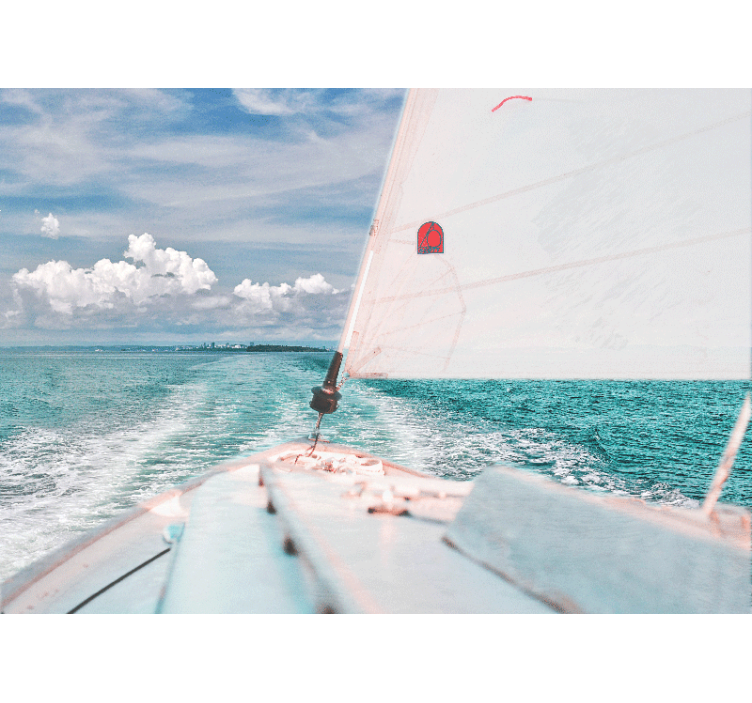 壁画 海 波を越えて航海する - TENSTICKERS