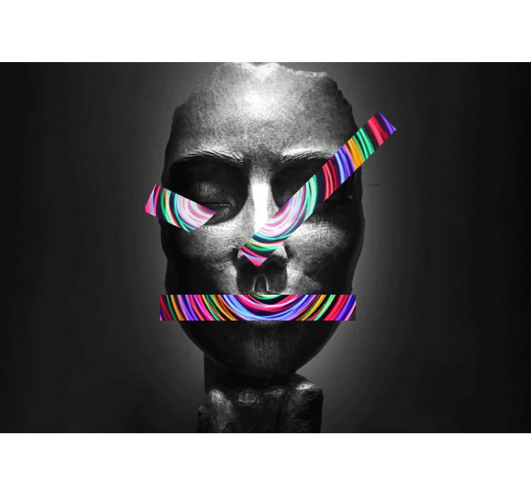 美術 壁紙 抽象的な顔の特徴 - TENSTICKERS