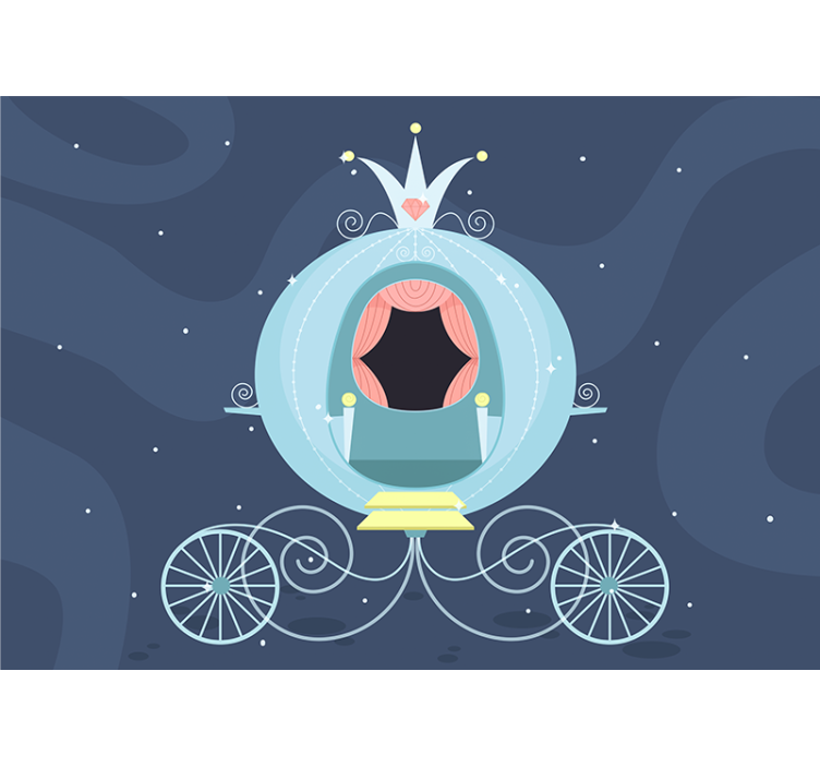 子供の寝室 壁画 おとぎ話の馬車 - TENSTICKERS