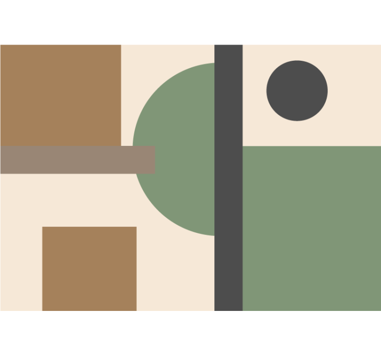 抽象的な壁の壁画幾何学的形状の整理 - TENSTICKERS