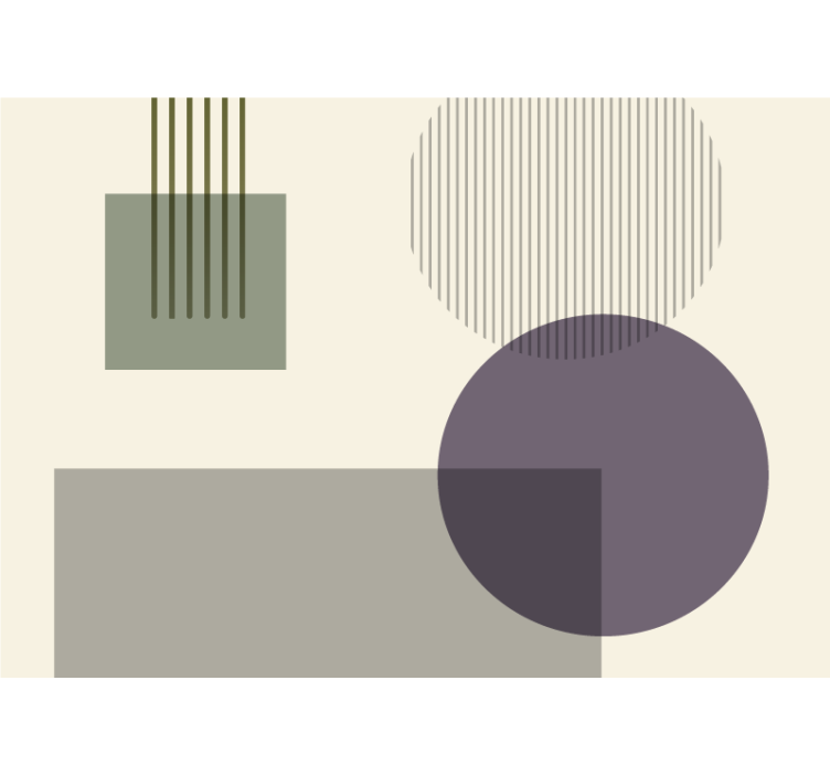 抽象的な壁の壁画 幾何学模様の遊び - TENSTICKERS